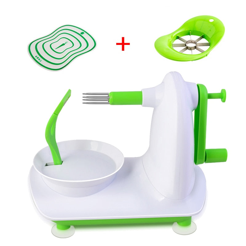 Descascador de maçã multifuncional com manivela para casa Descascador de frutas com fatiador de maçã Cortador de núcleo para conveniência de cozinha